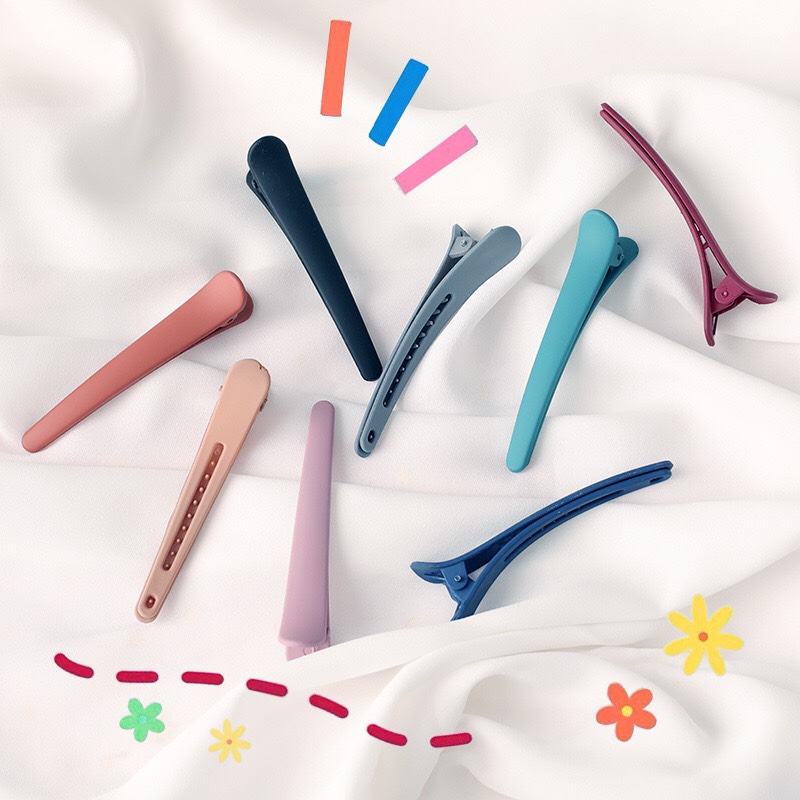 Kẹp tóc bấm mỏ vịt khổng lồ 12cm màu sắc ngọt ngào xinh xắn - selenshop