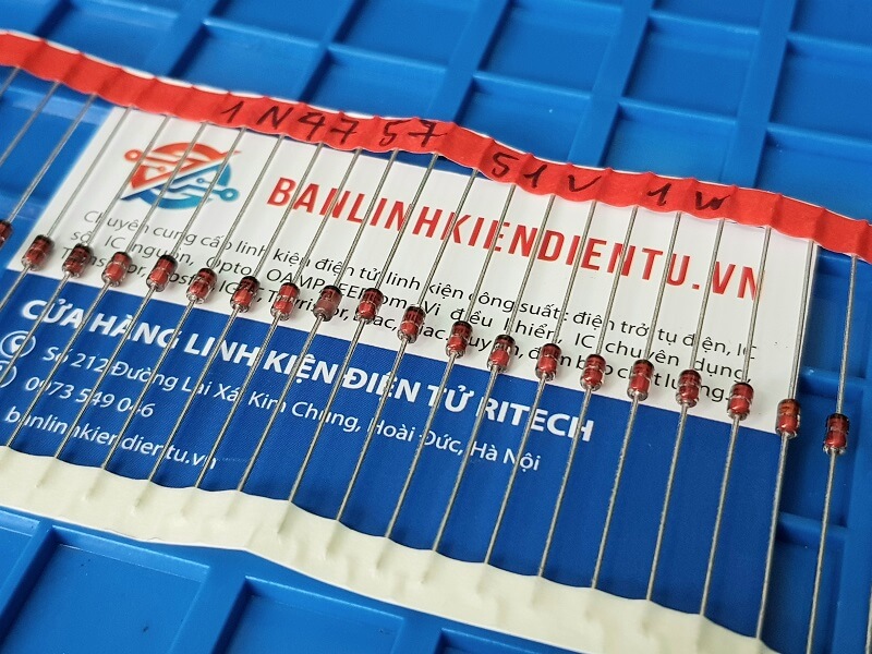 [combo 10 chiếc] 1N4757 Diode zenner 1W 51V DO-41