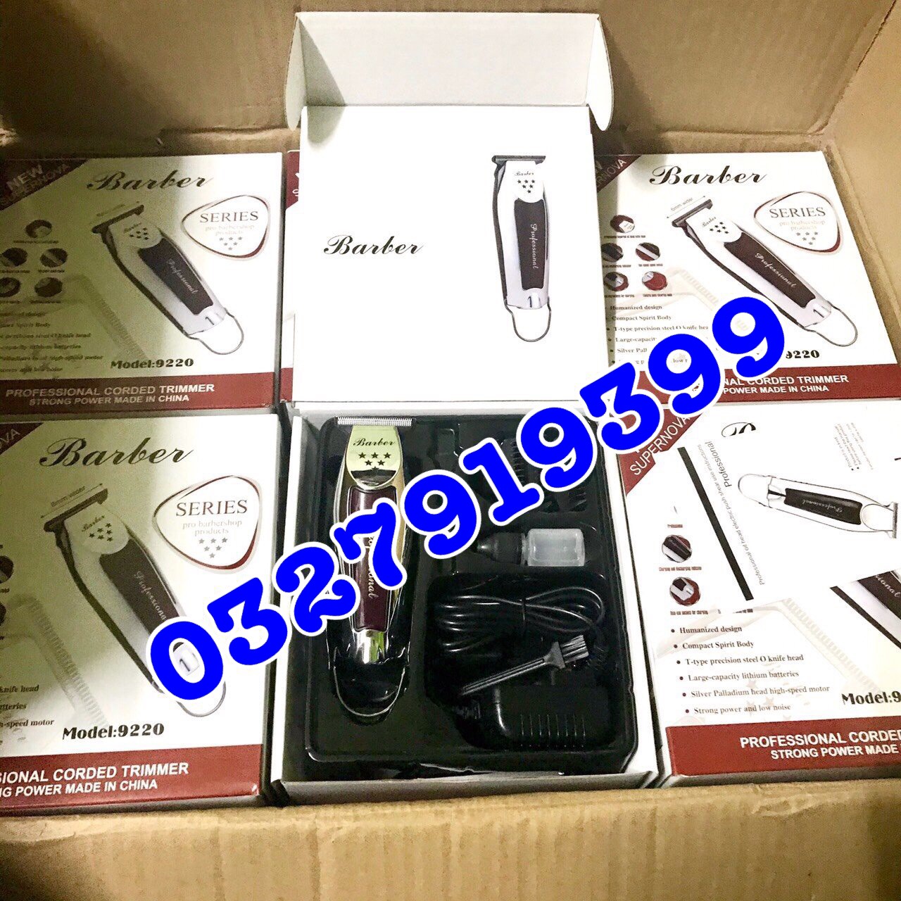 Phaeton Tông đơ cạo viền cao cấp Barber PHAETON NO 1 - Động cơ Turbo 2 tốc độ, lưỡi thép không gỉ, pin lithium 1000mAh, thời gian sử dụng 45-60 phút, thiết kế hiện đại, bảo hành 3 tháng