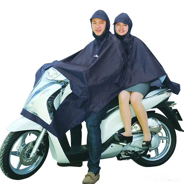 ÁO MƯA CÁNH DƠI 2 ĐẦU, Áo Mưa Vải Dù Xẻ Tà, Áo Mưa Đi Xe Máy 1,5m Vải Dù Tổ Ong Cao Cấp Chống Thấm Nước Cực Tốt