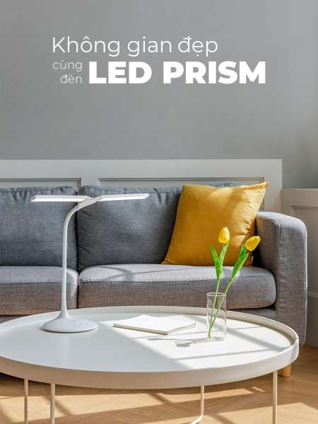 Đèn bàn LED PRISM Hàn Quốc PL-1400PK công suất 5W ánh sáng đổi màu chống cận bảo vệ mắt (Hồng)