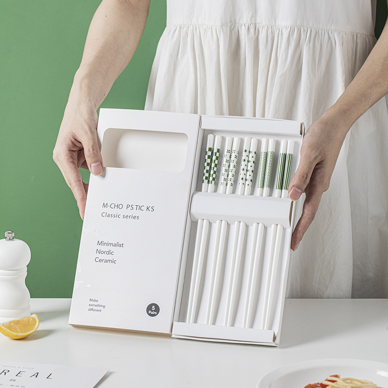 Muôi xới cơm/Thìa xới cơm bằng sứ Dư Dư - Hoa văn hình học