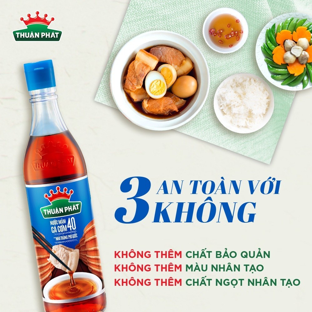 Combo 6 Nước mắm cá cơm Thuận Phát 40 độ đạm 610ml - Từ nước cốt nhĩ cá cơm Phú Quốc