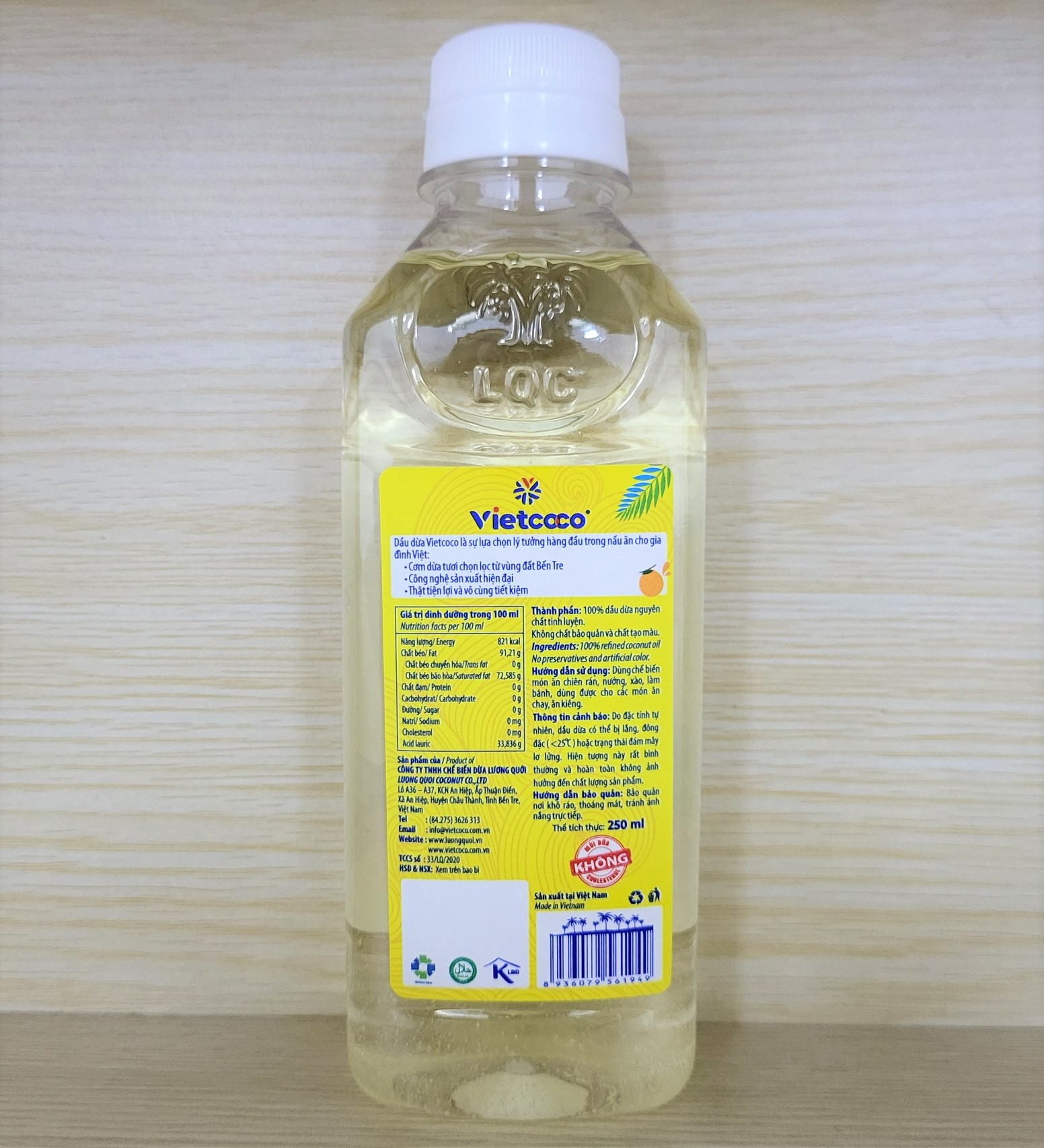 (VCC chai nhỏ 250ml) DẦU DỪA NGUYÊN CHẤT VIETCOCO Coconut Oil (HALAL)