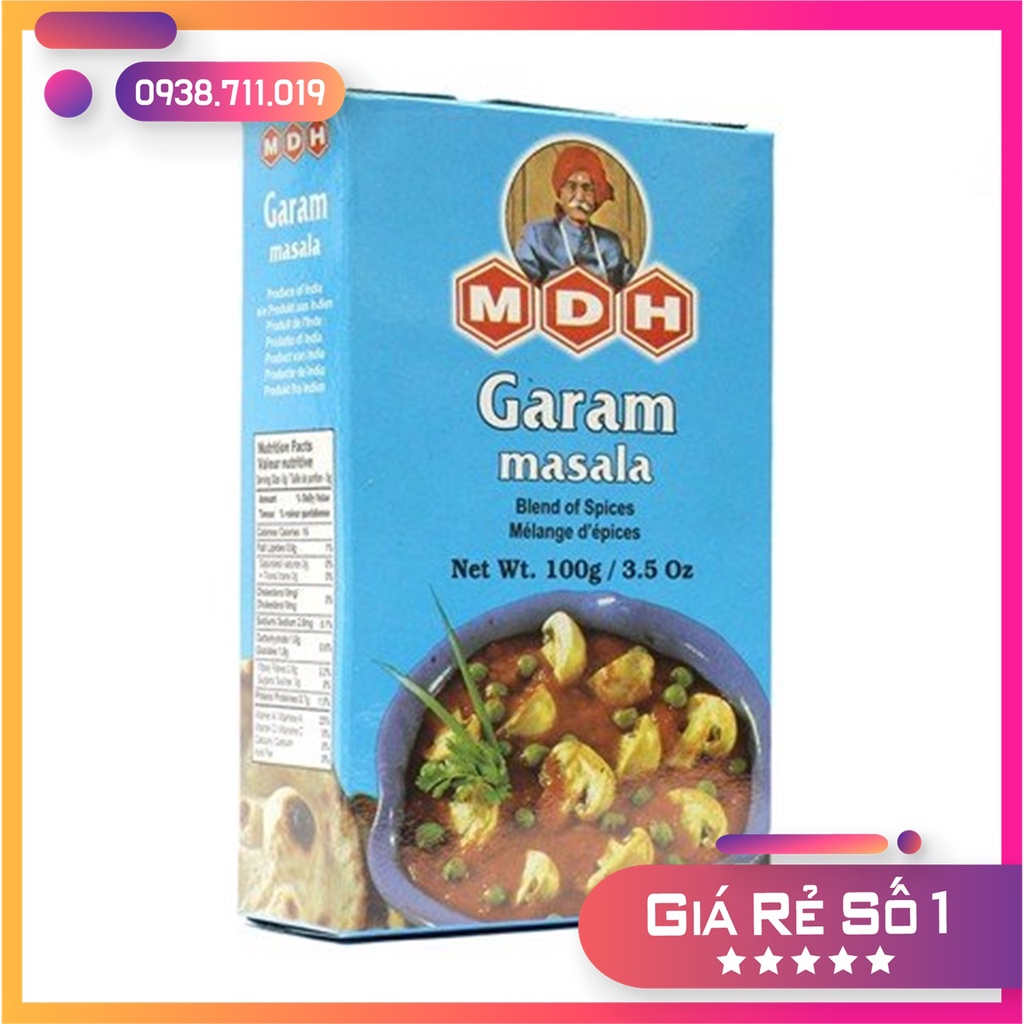 Bột Gia Vị Ấn Độ Garam Masala hộp 100gr [VOVEDACSAN]