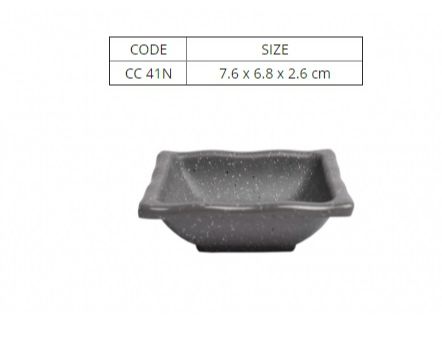Chén Chấm Vuông Nhám Xám-CC41NX