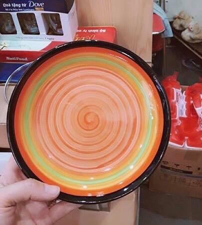 Bộ 6 dĩa sứ cầu vồng 18cm