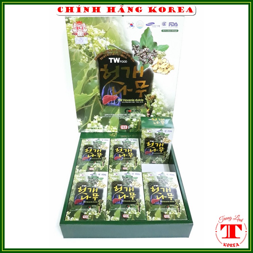 Nước bổ gan hàn quốc chính hãng, hộp 30 gói - Bổ gan Hovenia tăng đề kháng gan, thải độc cơ thể, phòng ung thư - tranglinhkorea