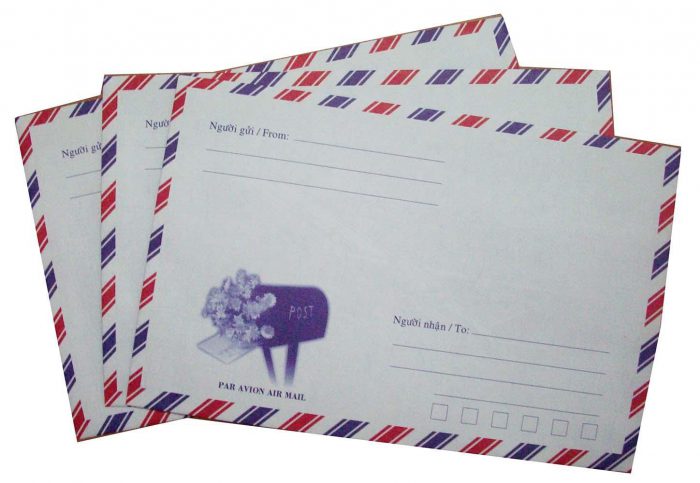 XẤP 100 BAO THƯ SỌC CÓ KEO DÁN