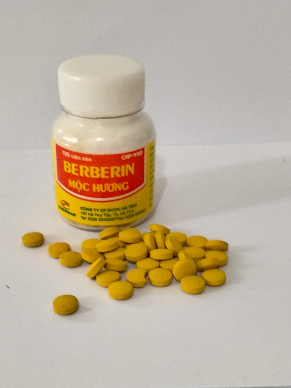 Combo 5 lọ BERBERIN MỘC HƯƠNG Lọ 100 viên ( mua 10 lọ tặng  thêm 2 lọ Vitamin B1 ) )