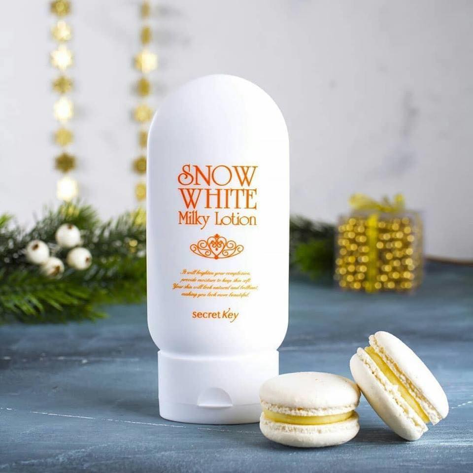 Sữa Dưỡng Trắng Da Toàn Thân Secret Key Snow White Milky Lotion 120g + Tặng Mặt Nạ 3W Clinic - HAFA STORE