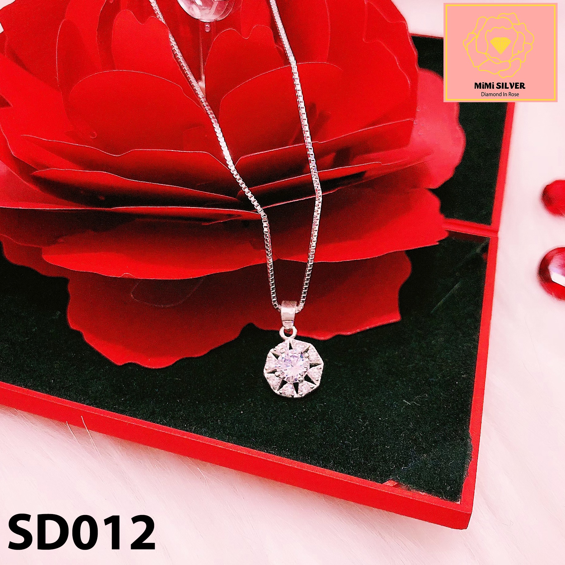 Dây chuyền bạc hình hoa mai - trang sức mimi silver sd012
