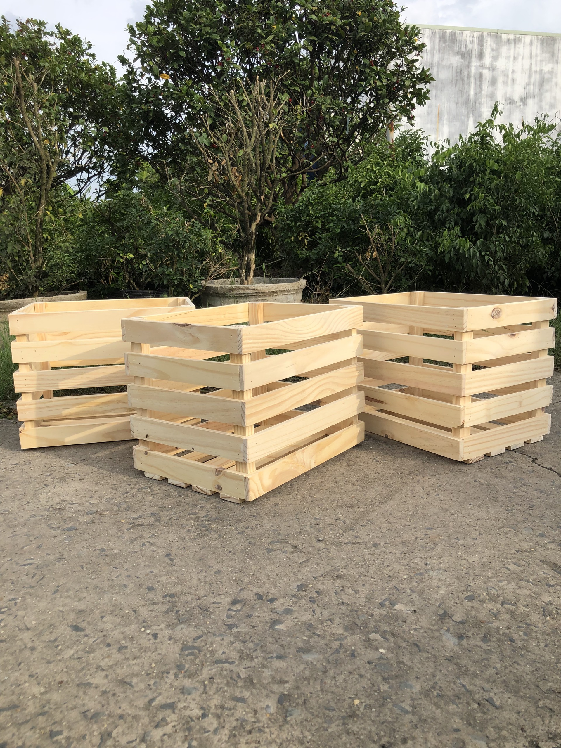 Thùng gỗ decor(40x25x25),gỗ thông mới 100% nhập khẩu