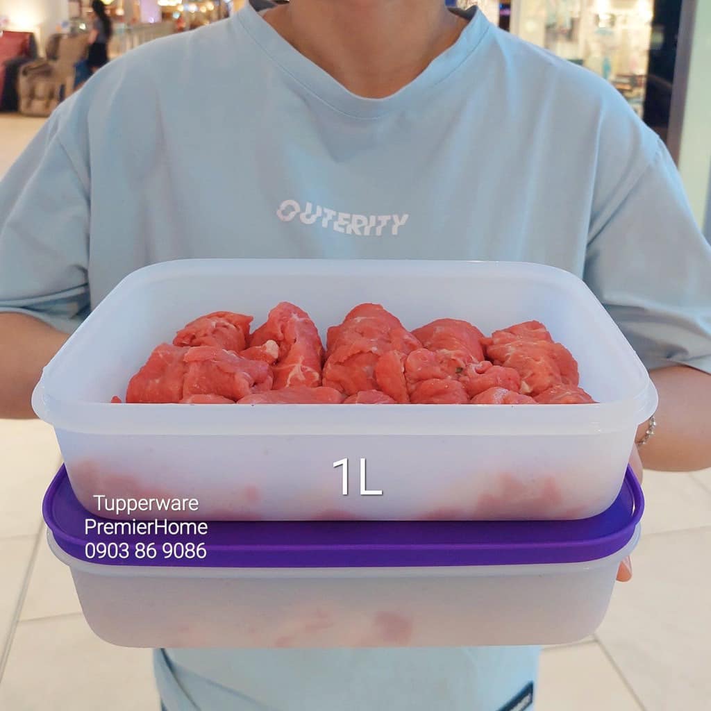Set 2 hộp trữ đông Tupperware Violet 1L