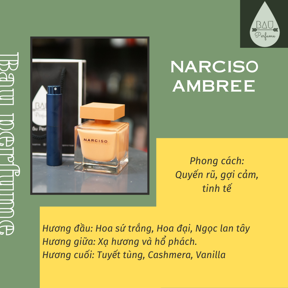 Mẫu Test nước hoa Narciso Ambree_10ml - 20ml - 30ml