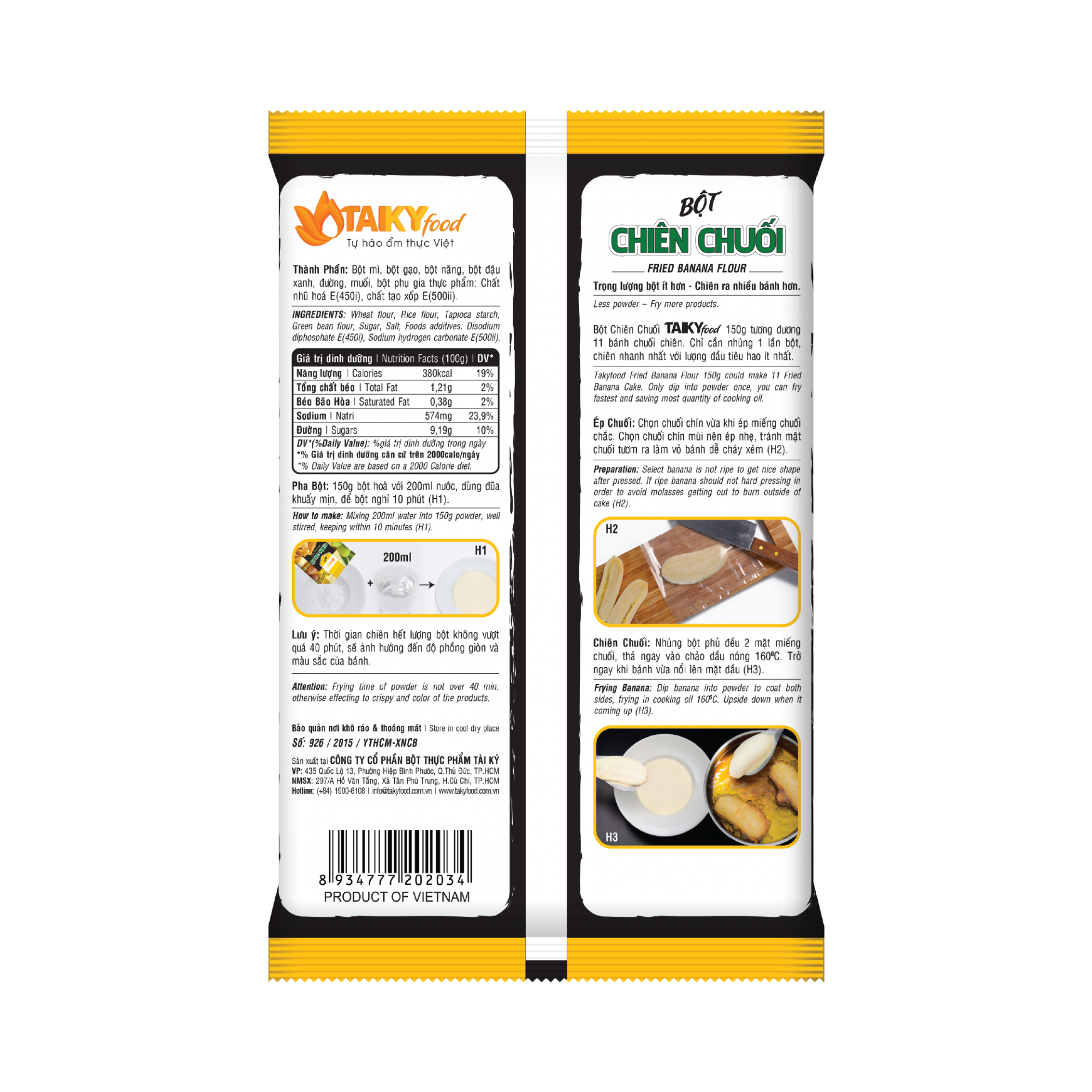 Bột chiên chuối Tài Ký 150g