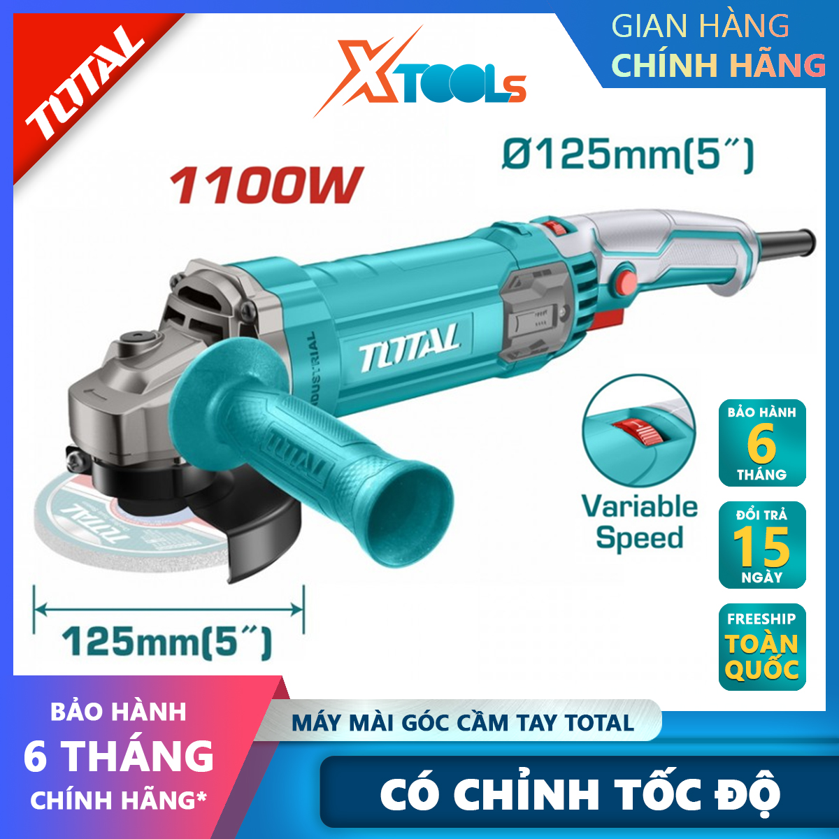 Total tg110125565 angle grinder original angle grinder 1100W disc diameter 125mm quality