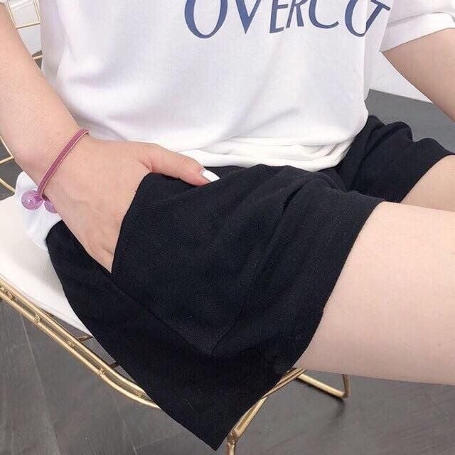 Quần Bầu Sooc Đũi Siêu Mịn Mát TO ( có đáp bụng và chun chỉnh )
