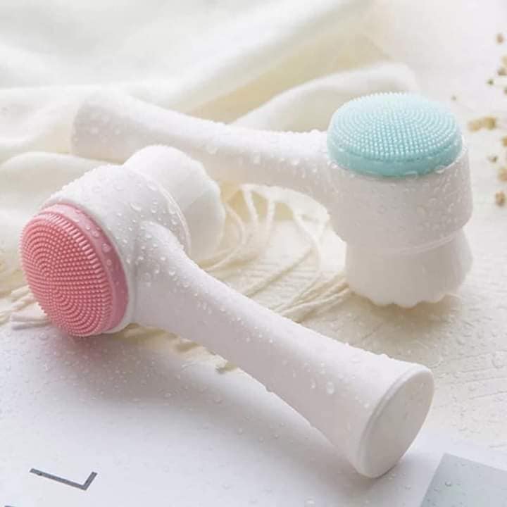 Cọ rửa mặt massage 2 đầu silicon siêu sạch