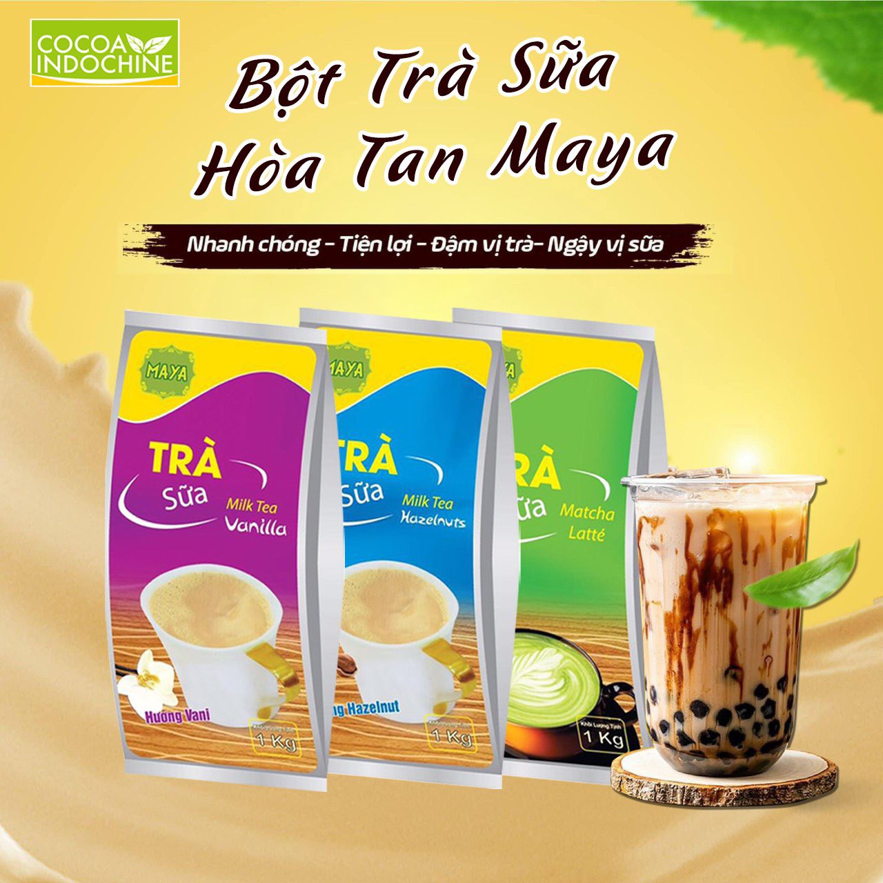 BỘT TRÀ SỮA MATCHA LATTE  - TÚI 1KG