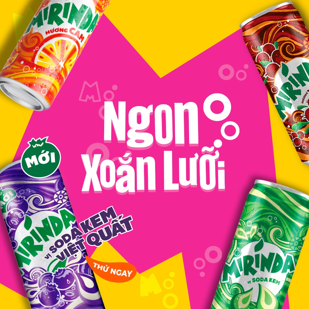 Lon Nước Ngọt Mirinda Đá Me 330ml