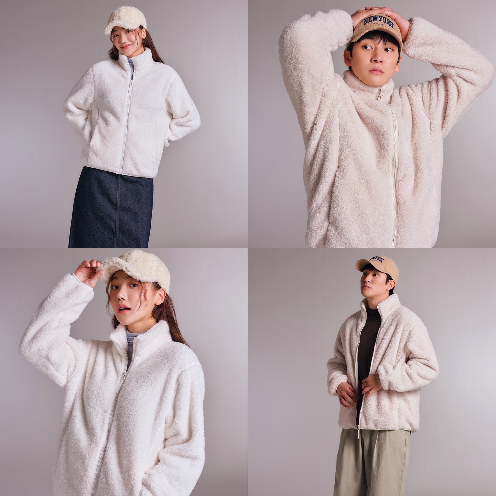 [SẴN] Áo lông SPAO Basic Purple Zip Up