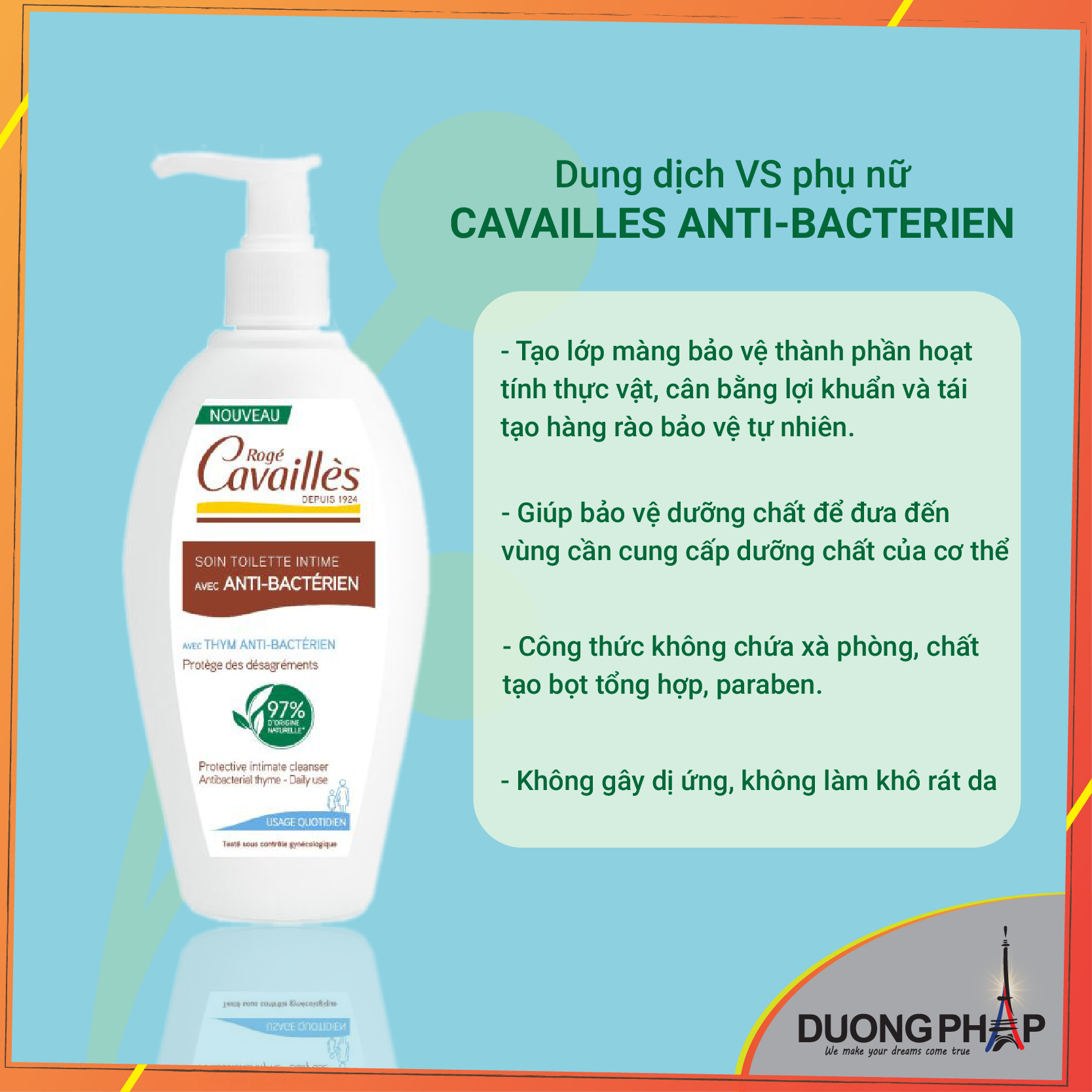 Dung dịch vệ sinh Cavailles 250ml