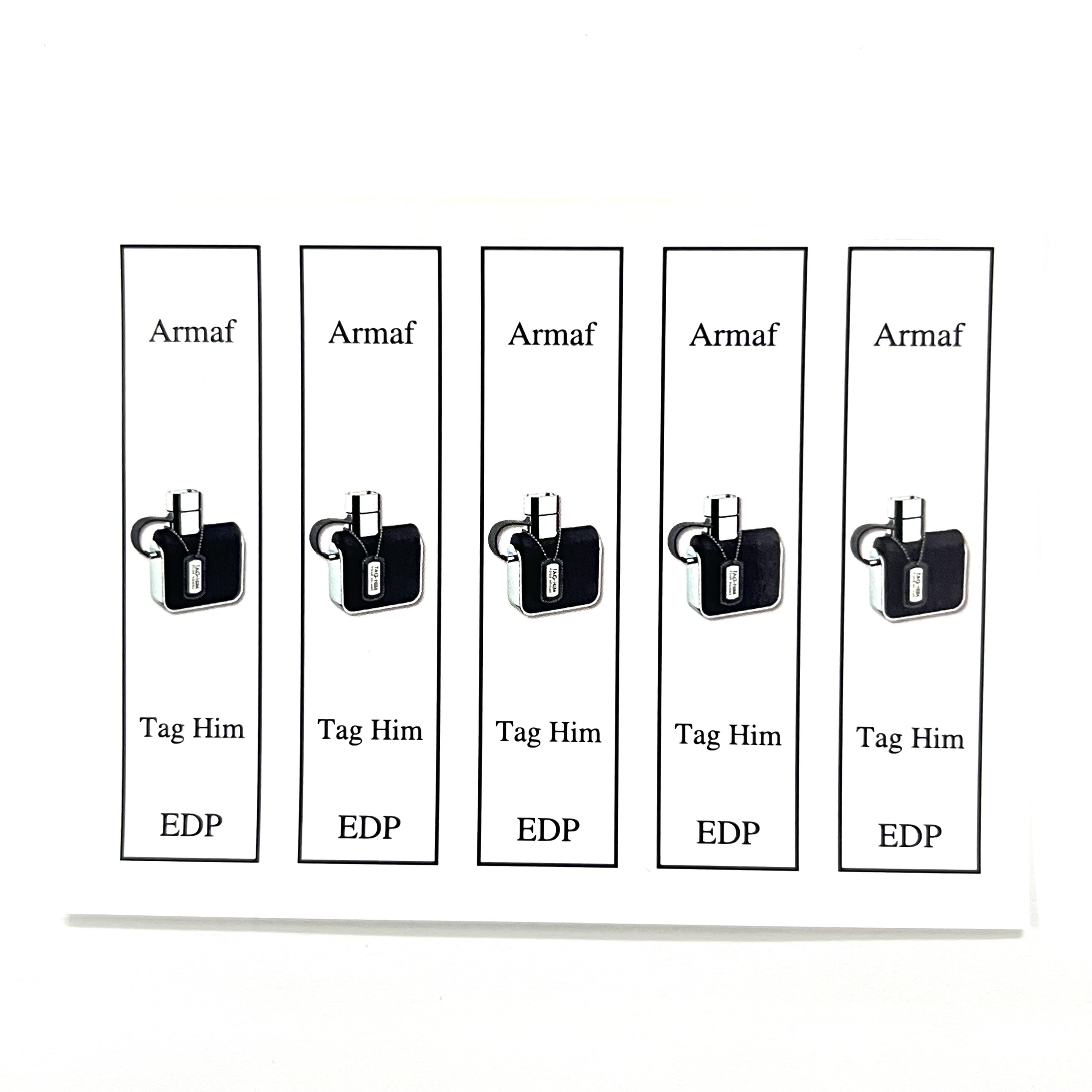 [HCMC] combo 10 PCs of armaf perfume bottle sticker for full range refills