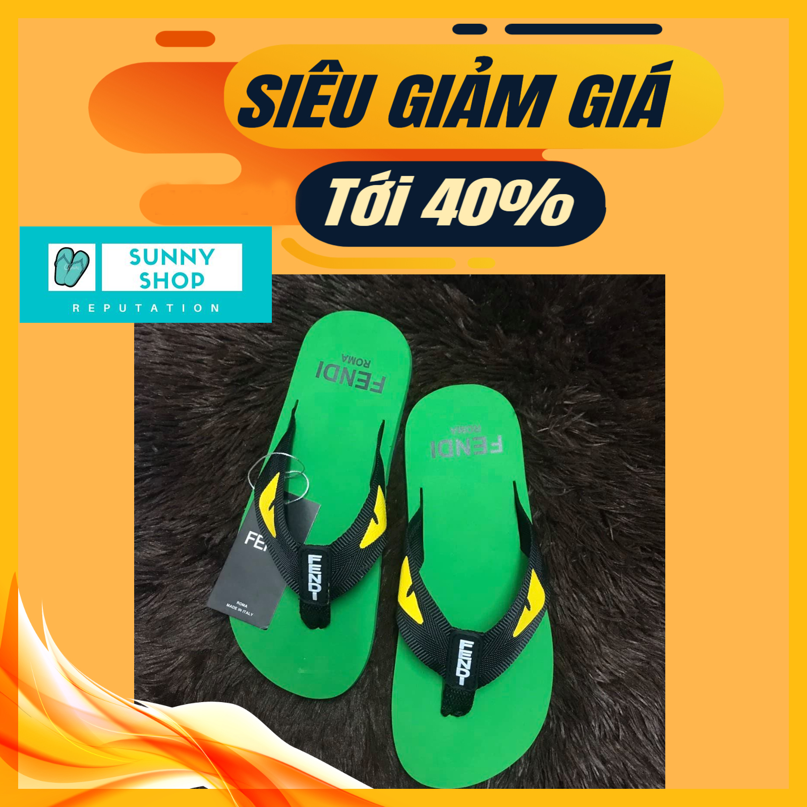 Dép kẹp nam mắt cáo F.D (7 Màu)