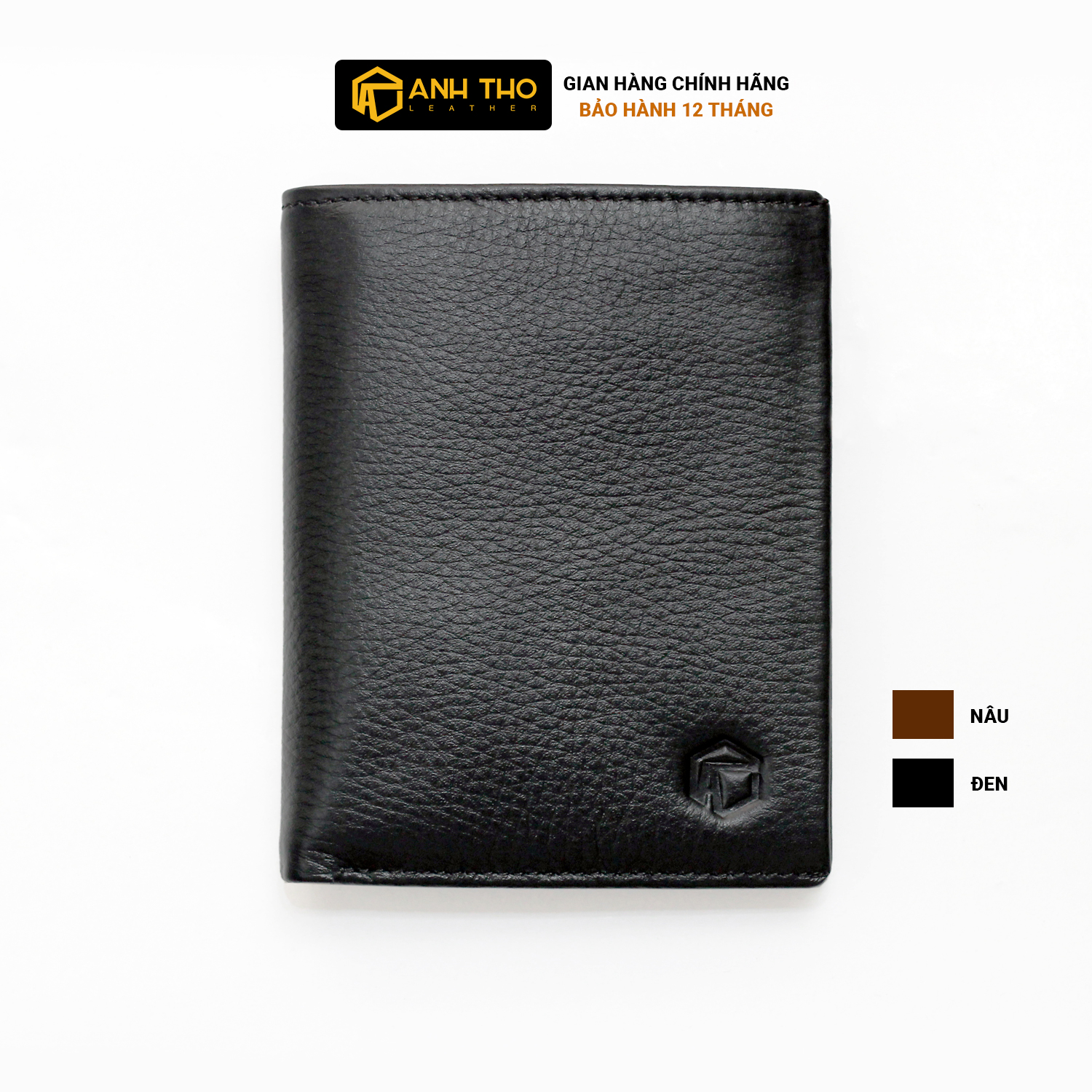 Ví đứng da bò anh tho leather min-01 | cánh lật
