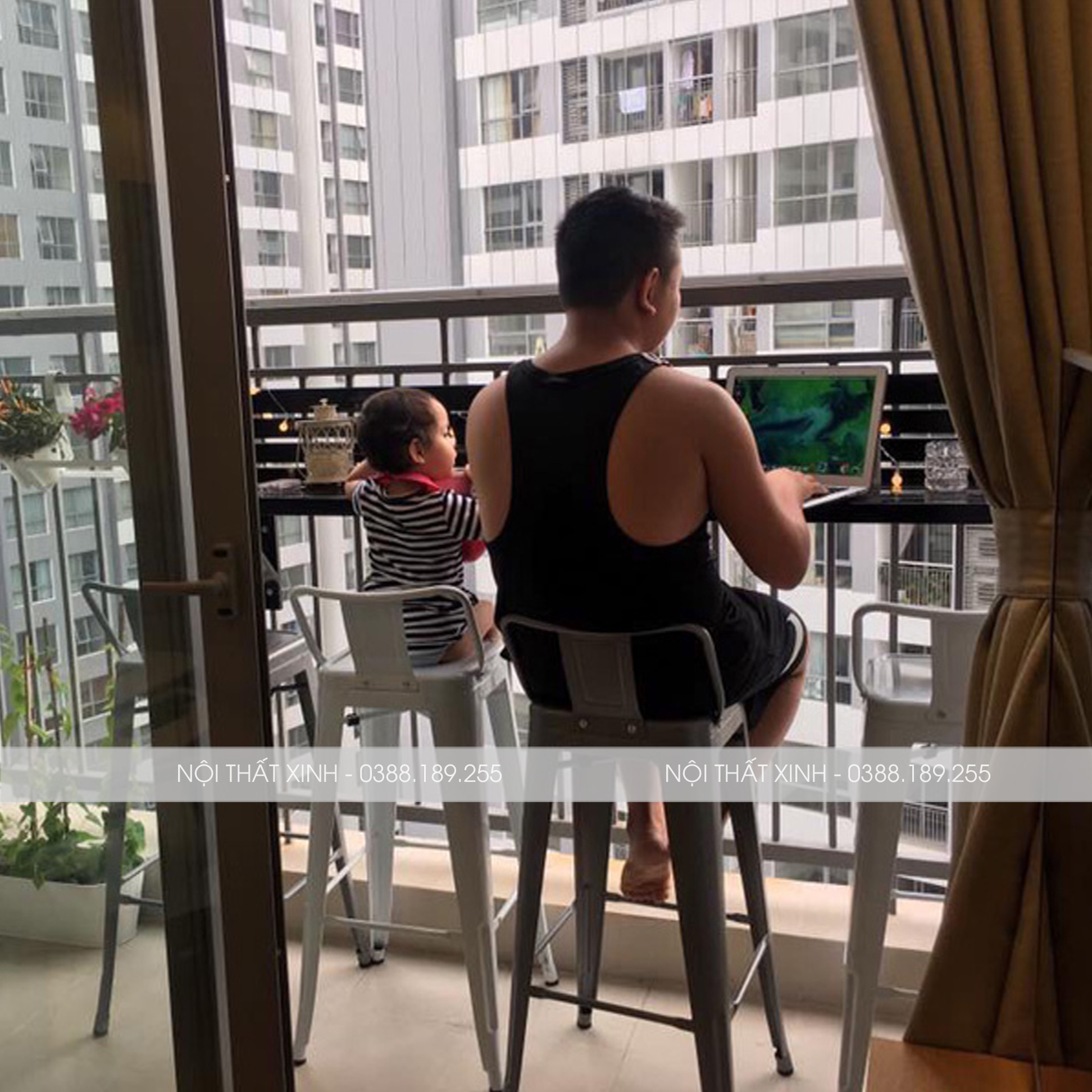 [GHẾ QUẦY BAR] Ghế bar Tolix có tựa