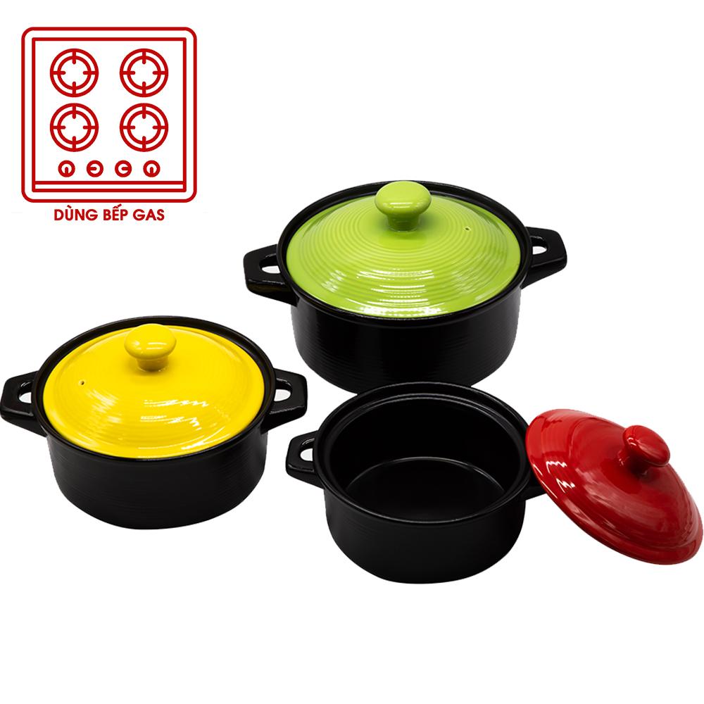 Bộ 3 nồi sứ ROYALCOOKS Molise (RC-M3)