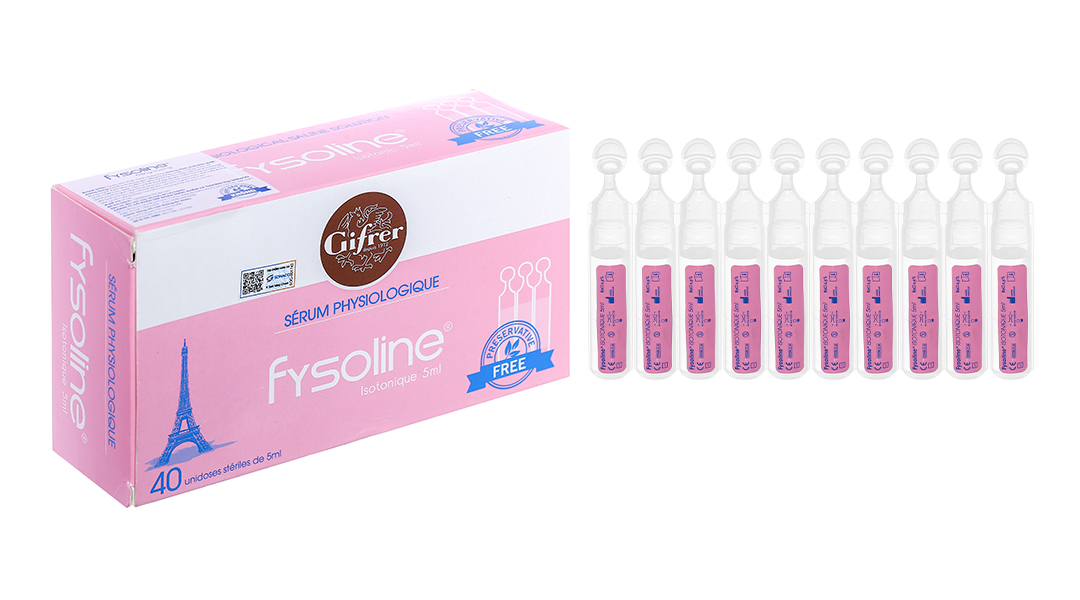 Nước muối sinh lý Fysoline Isotonic 5ml (Hộp 40 ống)
