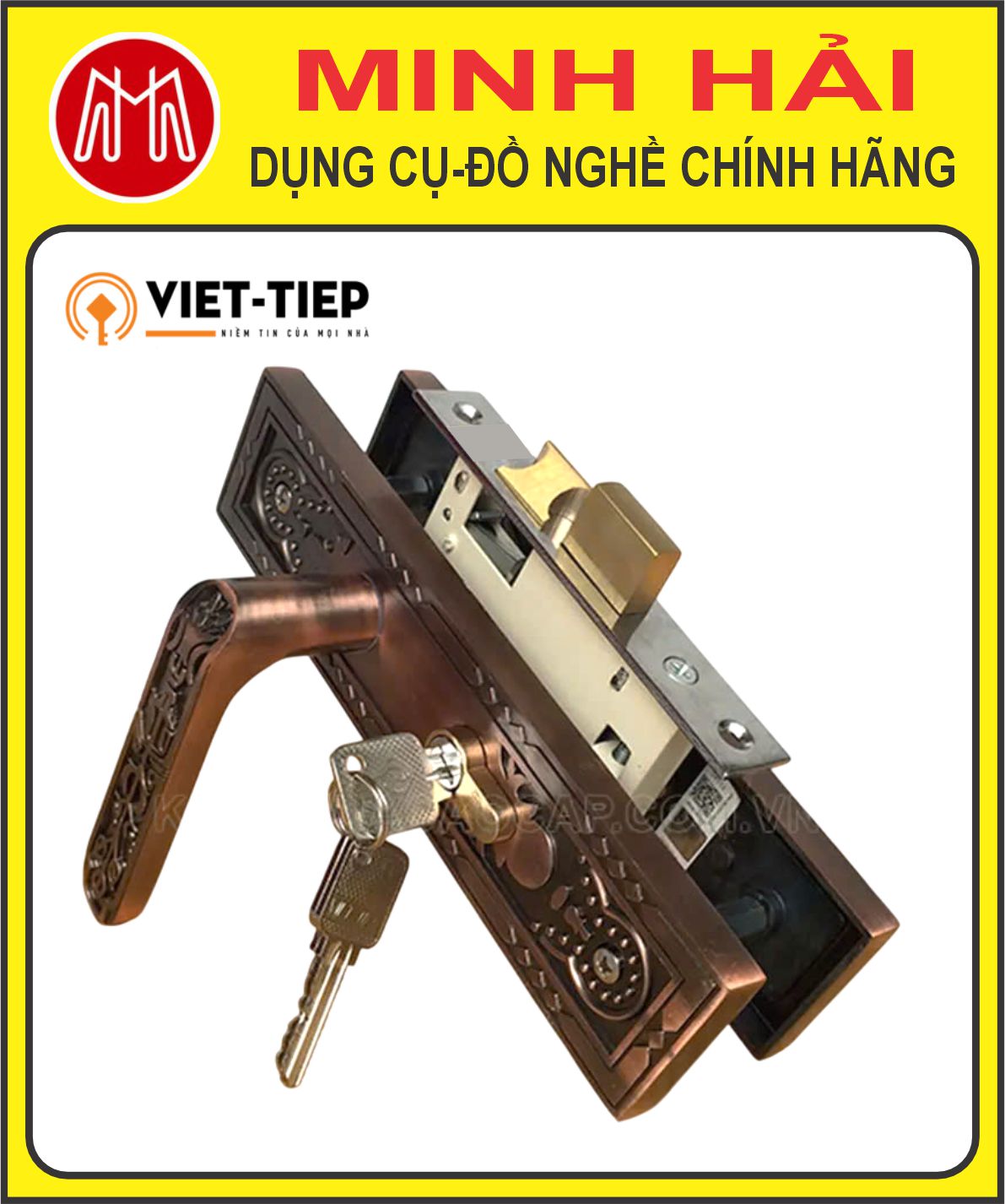 Việt Tiệp - Khóa cửa thông phòng. Model: 04512. Chất liệu: hợp kim