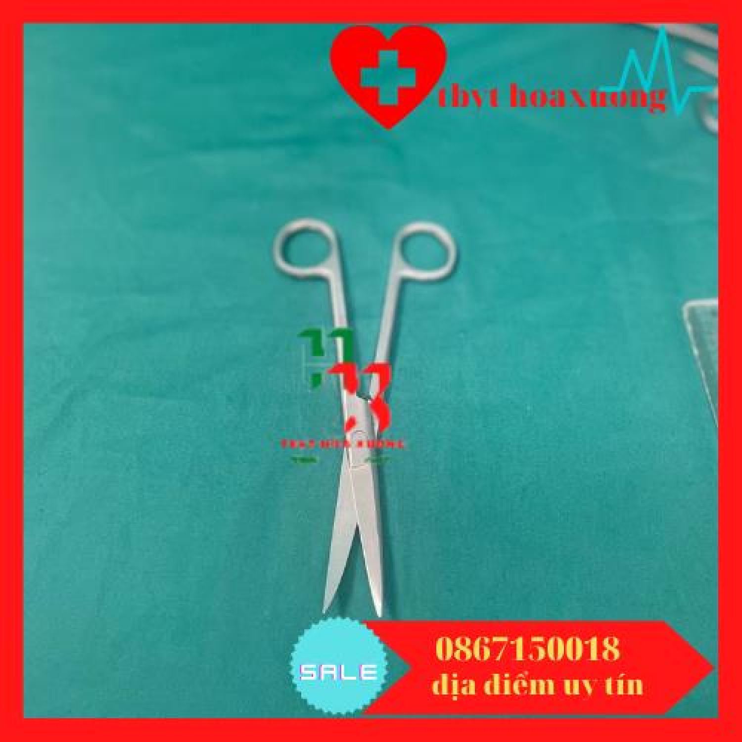 [Hàng Cao Cấp] Kéo Y Tế Cong Nhọn 2 Đầu 18cm - Pakistan