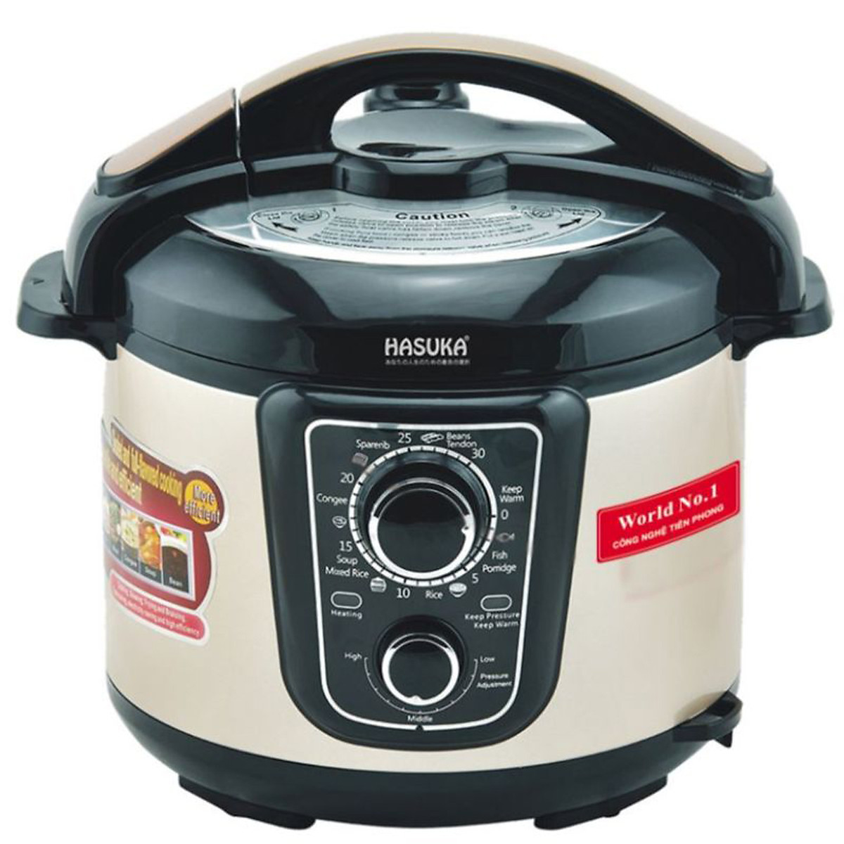 Nồi áp suất điện đa năng - 5l - hasuka hsk 983 màu ngẫu nhiên - hàng chính hãng