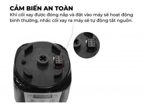 máy làm sữa hạt Rapido RHB1800D - màu đen, đỏ
