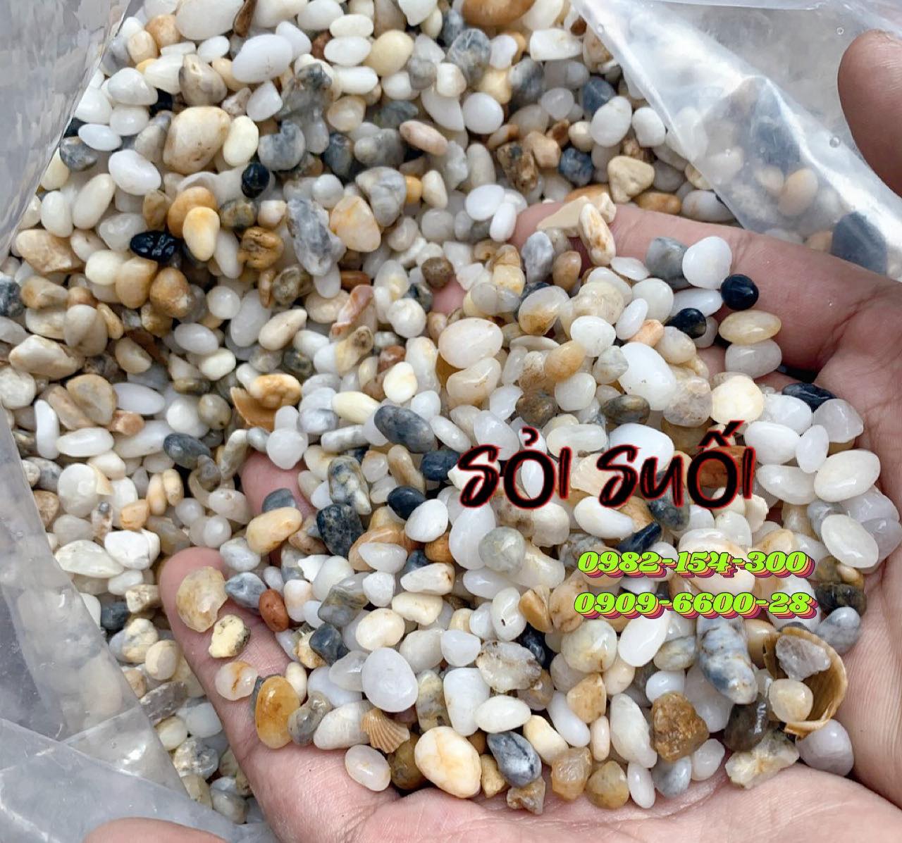 1kg - sỏi suối sạn suối sỏi trang trí hồ cá cảnh tép cảnh