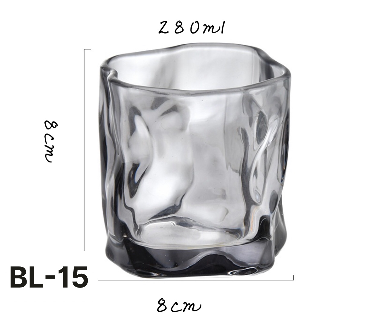 Ly thủy tinh pha lê /ly rượu whisky/Instagram Hot style280ml