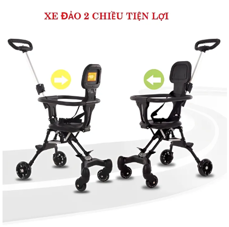 [QUÀ TẶNG KHÔNG BÁN] Xe đẩy gấp gọn đảo chiều Mămmy cho em bé siêu gọn nhẹ