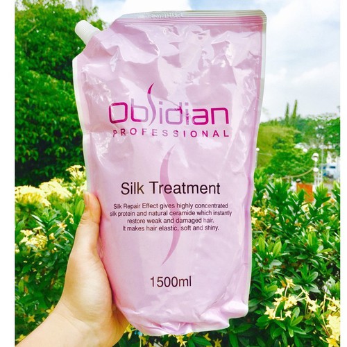 [HCM]Hấp dầu lạnh siêu mượt Obsidian Silk Treatment 1500ml (dạng túi)