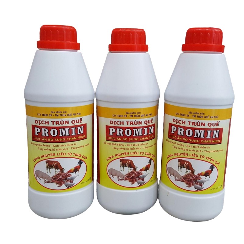 DỊCH TRÙN QUẾ PROMIN DÙNG CHO HEO CHAI 1 LIT