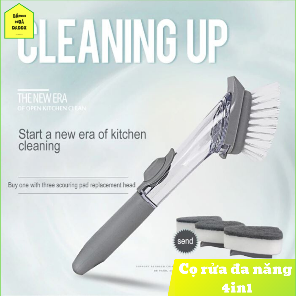 Chổi Cọ Rửa 4In1 Có Chức Năng Bơm Nước Rửa