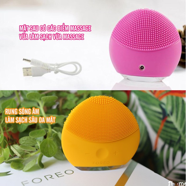 [HCM]Máy rửa mặt massage da mặt làm sạch da silicon mini đa năng