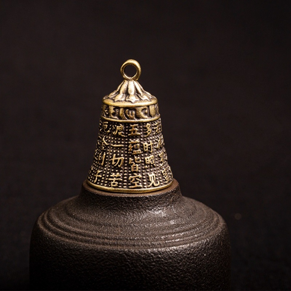 Tượng Nhỏ Phong Thủy Bằng Đồng Kiểu Dáng Hình Chuông Cổ  (Kích Thước: 3.6cm x 2.5cm)