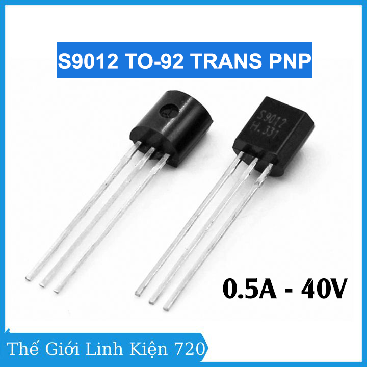 Transistor S9012 TO-92 TRANS PNP điện áp 40V 0.5A