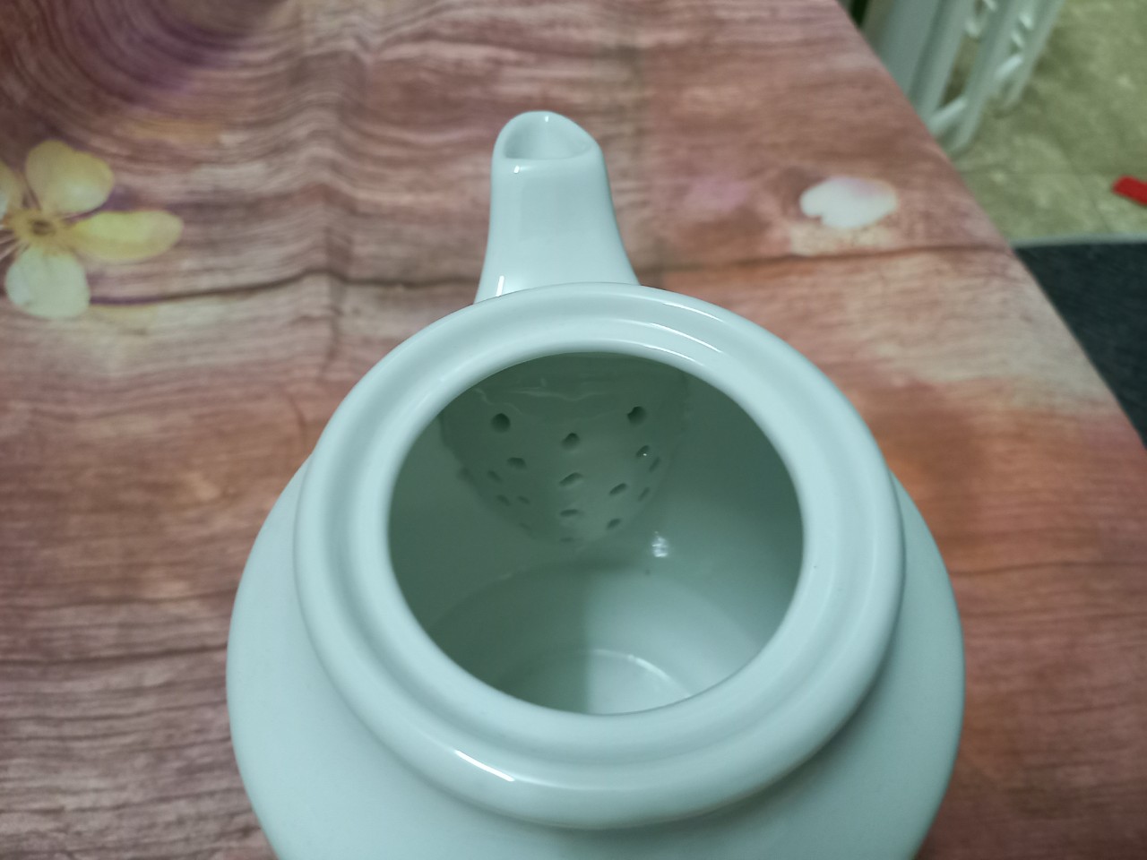 Ấm trà dáng vuông cỡ lớn 700 ml gốm sứ Bát Tràng