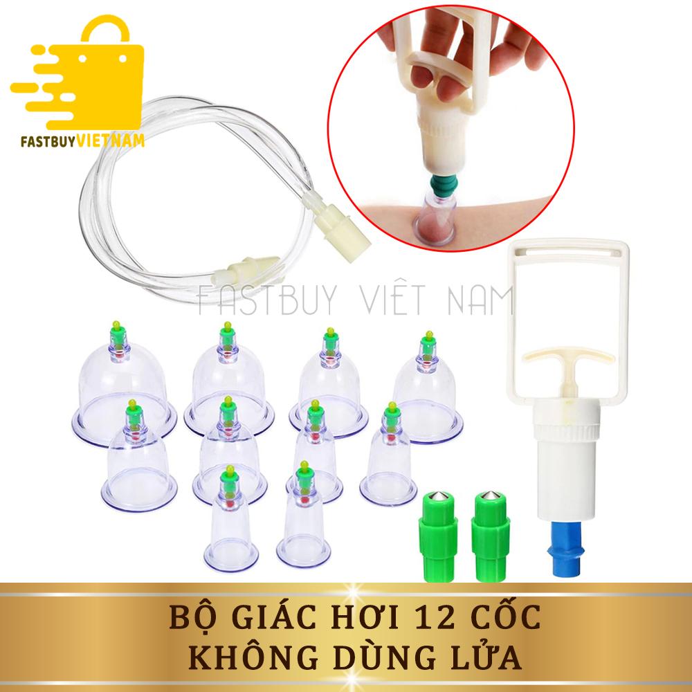 Bộ Dụng Cụ Giác Hơi Chân Không 12 Món Không Dùng Lửa An Toàn Tiện Lợi