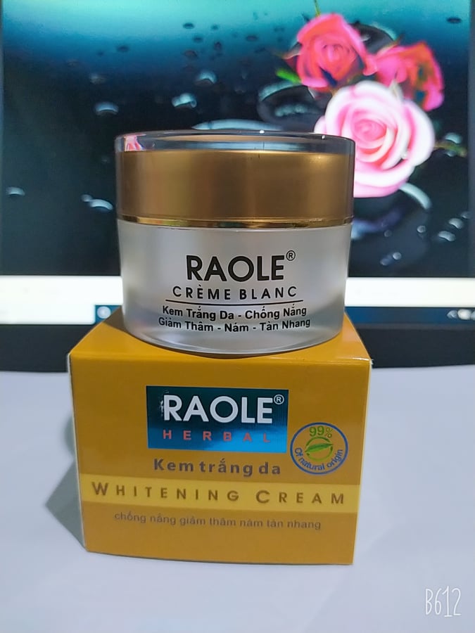 Kem dưỡng trắng da, chống nắng Raole 12g