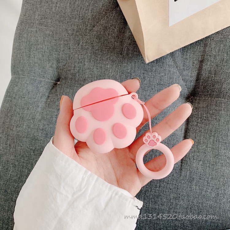 [ ᴄᴀꜱᴇ ᴀɪʀᴘᴏᴅ ] Case Airpod Vỏ Bọc Airpods ( Chân Mèo Xinh ) Cho Hộp Sạc Tai Nghe AirPods 1 2 Bằng Silicon Dẻo Siêu Cute